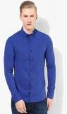 Calvin Klein Jeans Blue Solid Slim Fit Casual Shirt men