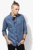 Calvin Klein Jeans Blue Washed Slim Fit Casual Shirt men