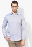 Calvin Klein Jeans Grey Self Design Slim Fit Casual Shirt Men