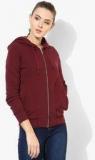 Calvin Klein Jeans Maroon Printed Hoodie Women