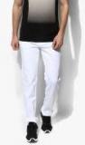 Calvin Klein Jeans White Solid Mid Rise Slim Fit Jeans Men