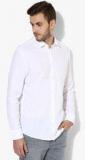 Calvin Klein Jeans White Solid Regular Fit Casual Shirt Men