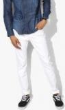 Calvin Klein Jeans White Solid Skinny Fit Jeans Men