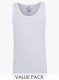 Calvin Klein Pack Of 3 White Solid Round Neck Vests men