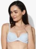 Calvin Klein Underwear Blue Self Design Under Wired Padded Push Bra Women