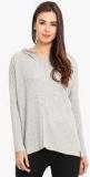 Camino Grey Solid Hoodie Women