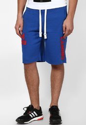 Camino Solid Blue Shorts Men