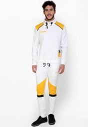 Camino Solid White Tracksuits Men