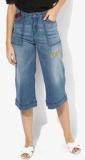 Camla Blue Washed Capris Women