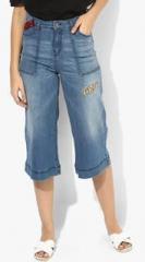 Camla Blue Washed Capris women