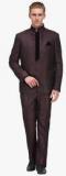 Canary London Maroon Solid Suit men