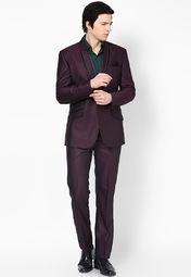 Canary London Maroon Suit Men