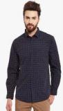 Canary London Navy Blue Printed Casual Shirt men