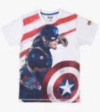 Captain America White T Shirt Boys