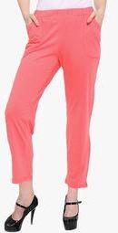 Cashewnut Pink Solid Capri Women