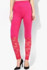 Castle Half Net Magenta Viscose Legging