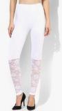 Castle Half Net White Viscose Legging