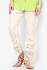 Castle Off White chikankari Embroidered Palazzo women