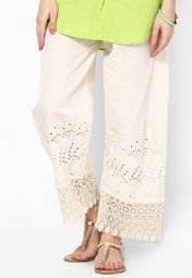 Castle Off White Embroidered Salwar Women