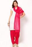 Castle Pink Solid Salwar & Dupatta Sets