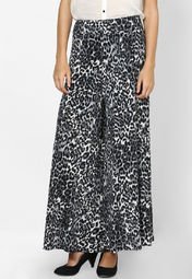 Castle Printed Black Plazzo Women