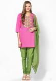 Castle Solid Green Bottom And Dupatta Women