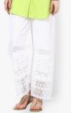 Castle White Chikankari Embroidery Palazzo Pajama Women