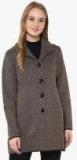 Cayman Brown Self Pattern Winter Jacket Women