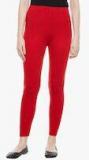 Cayman Red Solid Leggings Women