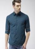 Celio Blue Slim Fit Solid Casual Shirt Men