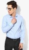 Celio Blue Solid Regular Fit Formal Shirt Men