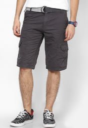 Celio Dark Grey Solid Short men