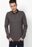 Celio Solid Brown Polo T Shirt Men