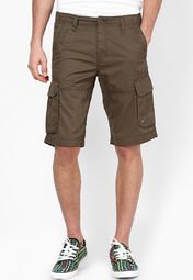 Celio Solid Brown Shorts Men