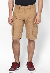 Celio Solid Camel Short Men