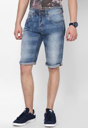 Celio Washed Light Blue Shorts Men