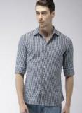 Celio White & Black Slim Fit Checked Casual Shirt Men