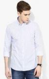 Celio White Printed Slim Fit Casual Shirt Men