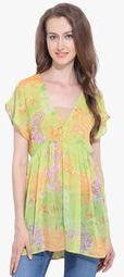 Ceylin Green Printed Tunic women