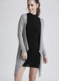 Chemistry Grey Melange Front Open Shrug Women