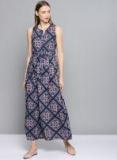 Chemistry Navy Printed Maxi Dress Women