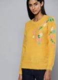 Chemistry Yellow Printed Pullover Women