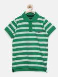 Cherokee Green Striped Polo Collar T Shirt Boys