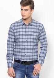 Cherokee Navy Blue Casual Shirt Men