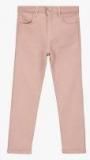 Cherry Crumble Beige Slim Fit Track Pants Girls