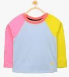 Cherry Crumble Blue Colourblocked Sweatshirt Girls