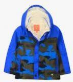 Cherry Crumble Blue Printed Open Front Jacket Boys