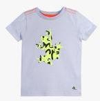 Cherry Crumble Blue Printed Round Neck T Shirt Girls