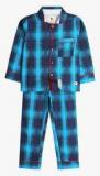 Cherry Crumble California Blue Checked Night Suit Boys