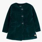 Cherry Crumble Green Solid Winter Jacket girls